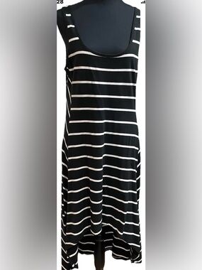 Marc New York by Andrew Marc Performance Striped High-Low Tank Dress size XL
